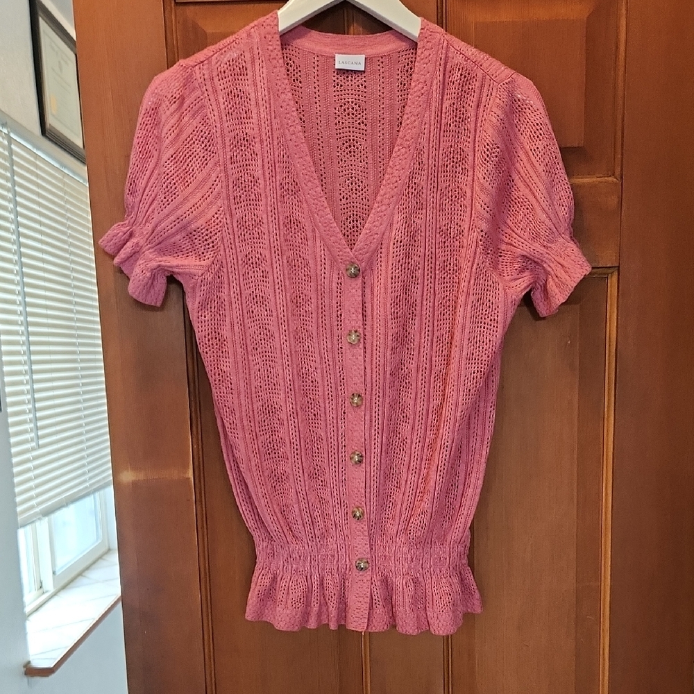 Cute Loosefit Button-Up Knit Top